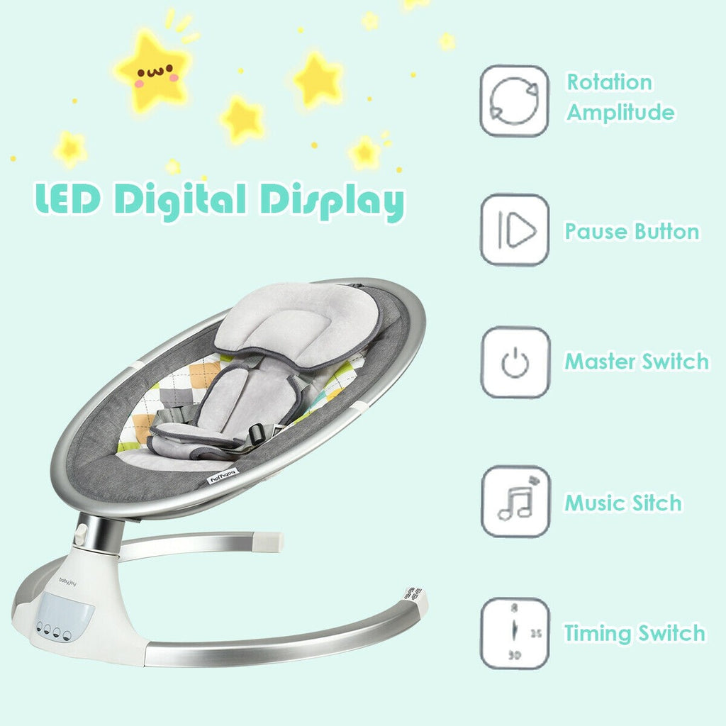 Baby Swing Electric Rocking Chair with Music Timer - Costway