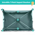 Image of Costway 4-in-1 Convertible Portable Baby Play yard with Toys and Music Player