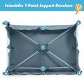 Image of Costway 4-in-1 Convertible Portable Baby Play yard with Toys and Music Player