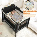 Costway 4-in-1 Convertible Portable Baby Playard with Changing Station