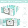Image of Costway 16-Panel Foldable Baby Playpen Kids Activity Centre