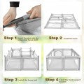 Image of Costway Extra-Large Safety Baby Fence with 50 Ocean Balls