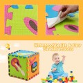 Costway 125 Pieces Baby Foam Interlocking Play Mat with Fence Instruments Styles