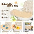 Costway Folding Baby High Dining Chair with 6-Level Height Adjustment