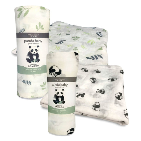 Image of BedVoyage Panda Baby Swaddle Multi 2-pk Stroller Nursing Cover