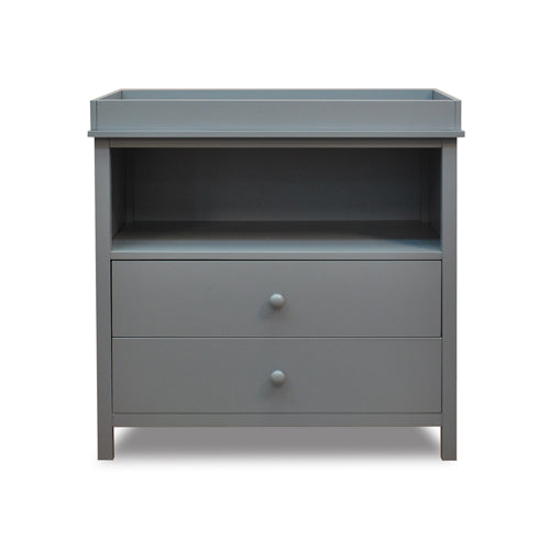 AFG Baby Amber Solid Wood 2-Drawers Changing Table in Gray