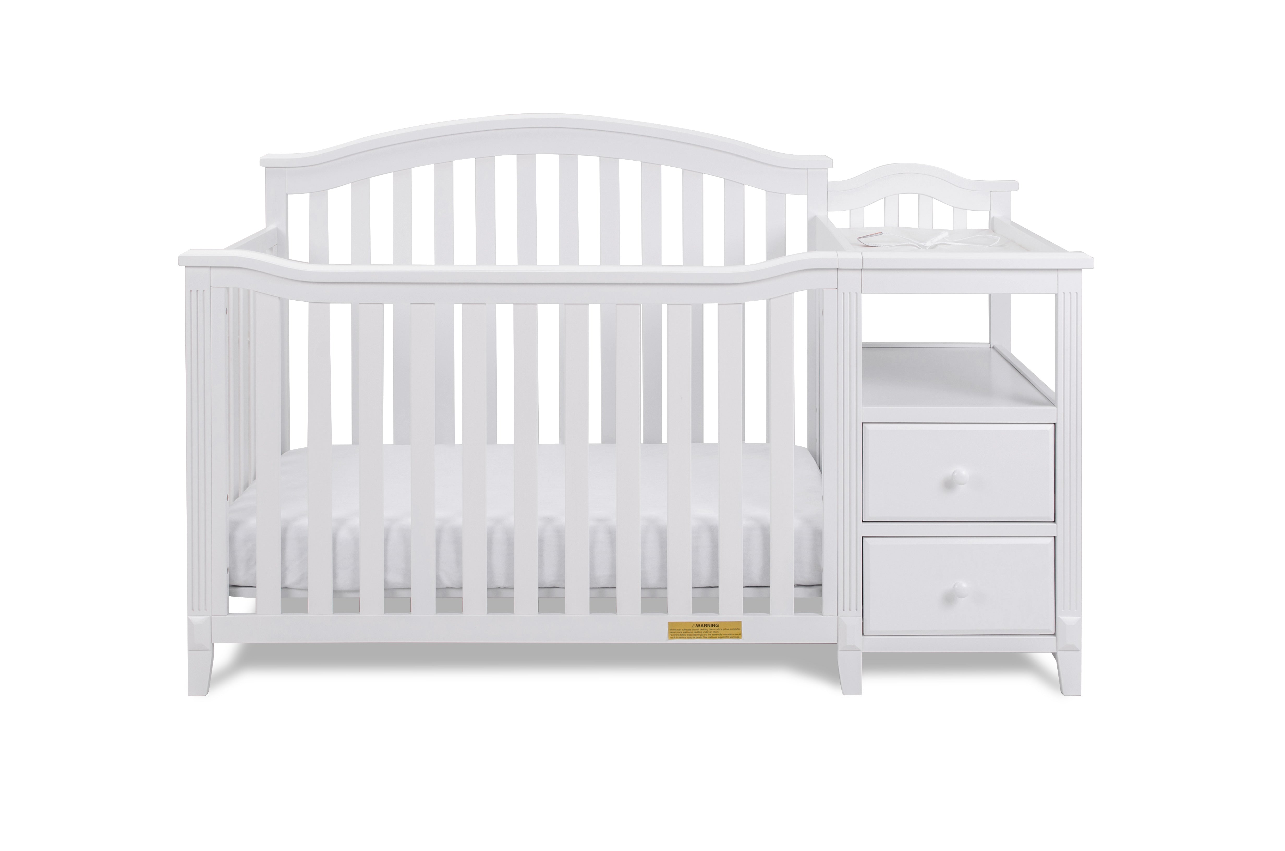 AFG Baby Furniture Athena Kali 4-in-1 Crib and Changer in White