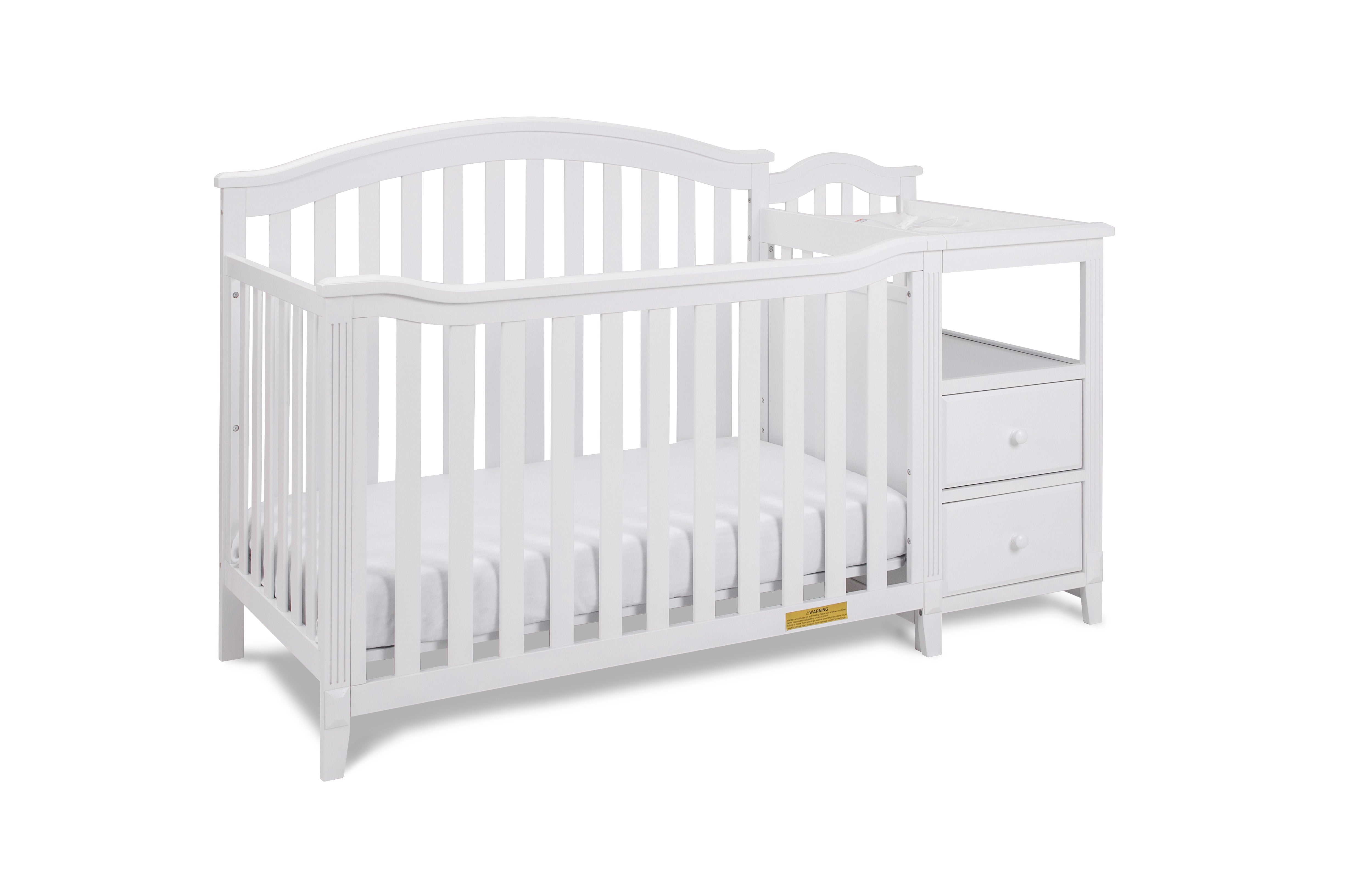 AFG Baby Furniture Athena Kali 4-in-1 Crib and Changer in White