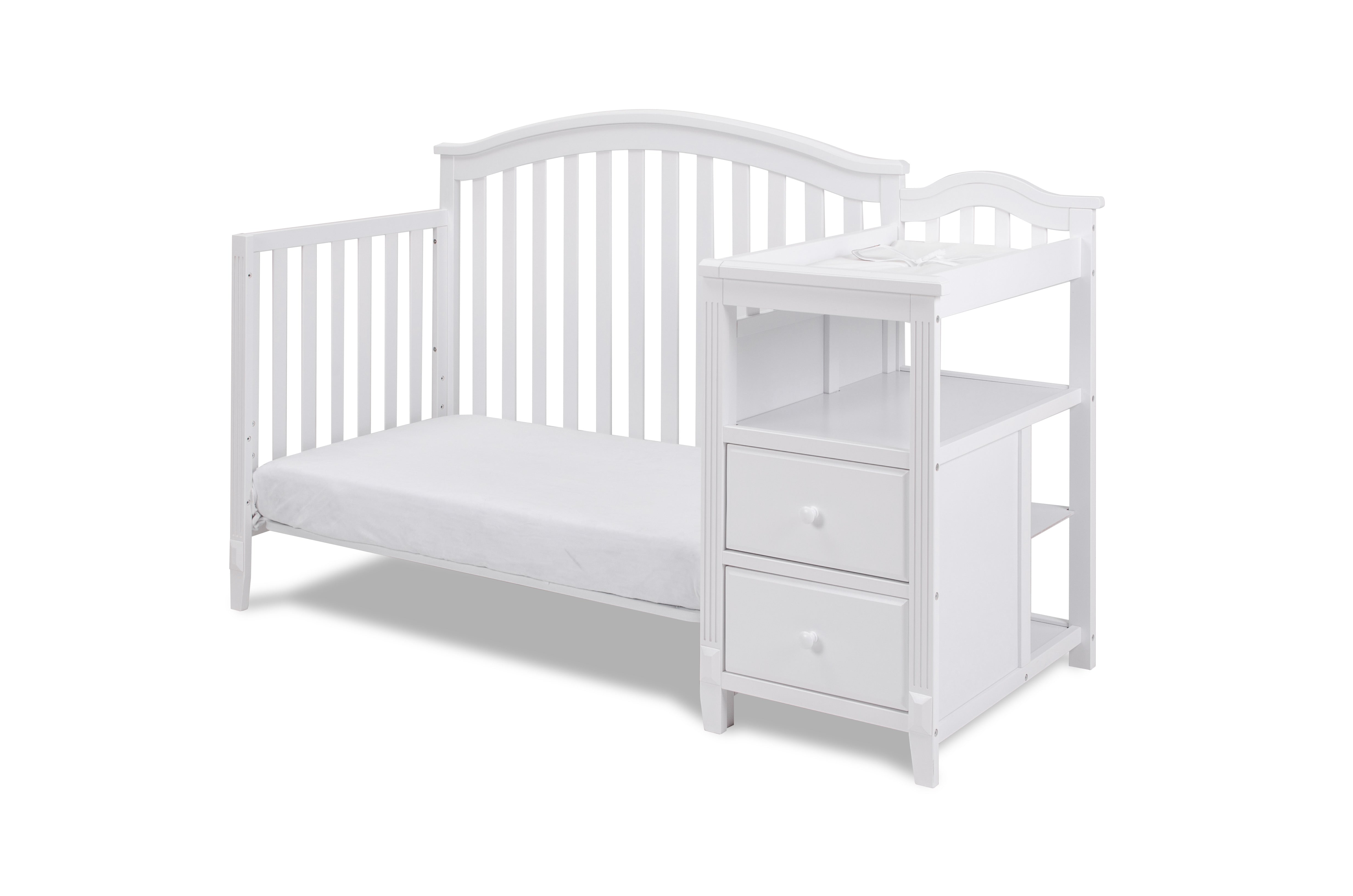 AFG Baby Furniture Athena Kali 4-in-1 Crib and Changer in White