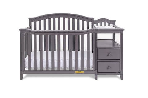 Image of AFG Baby Furniture Athena Kali 4-in-1 Crib and Changer in Gray