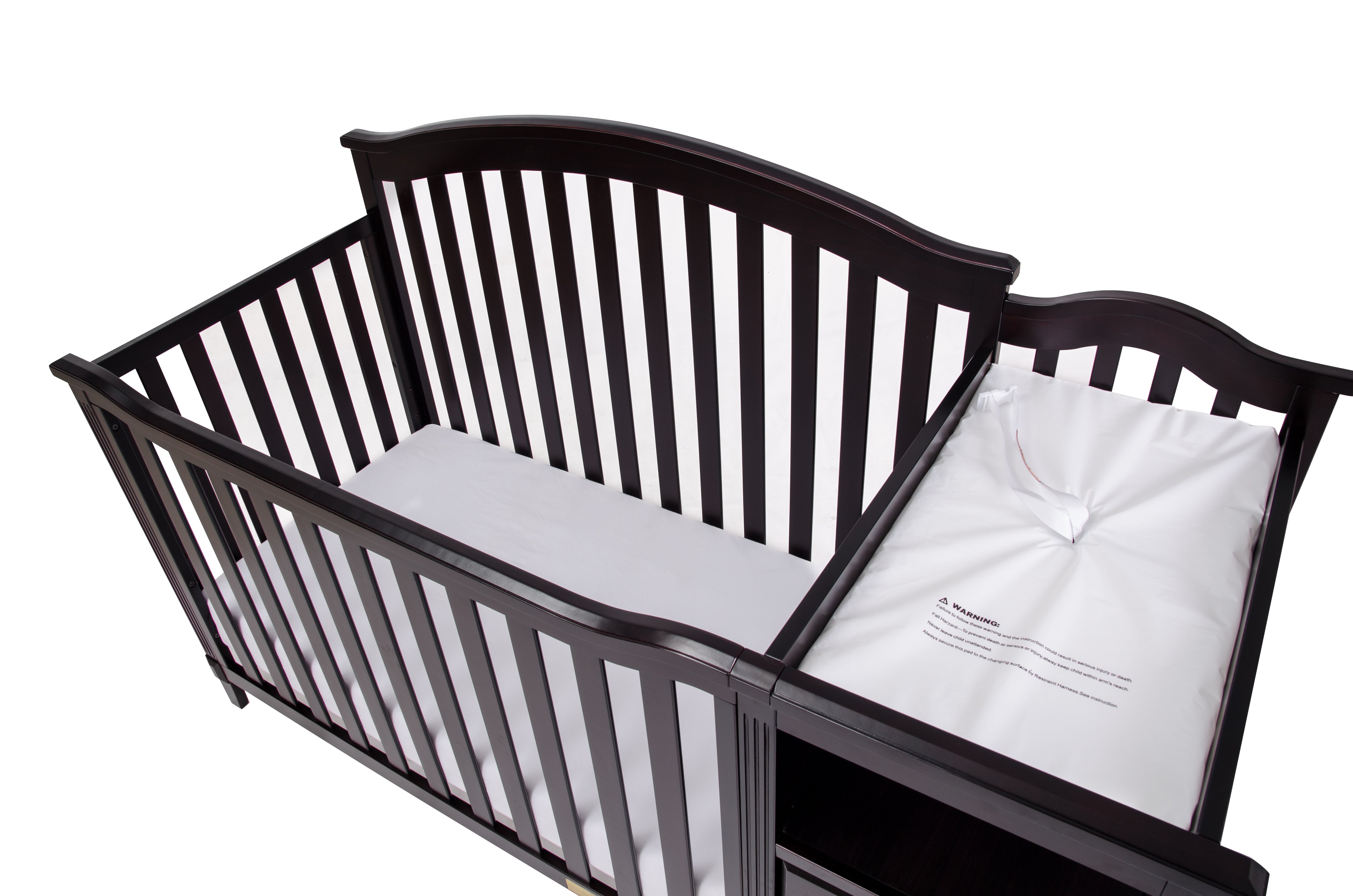 AFG Baby Furniture Athena Kali 4-in-1 Crib and Changer in Expresso