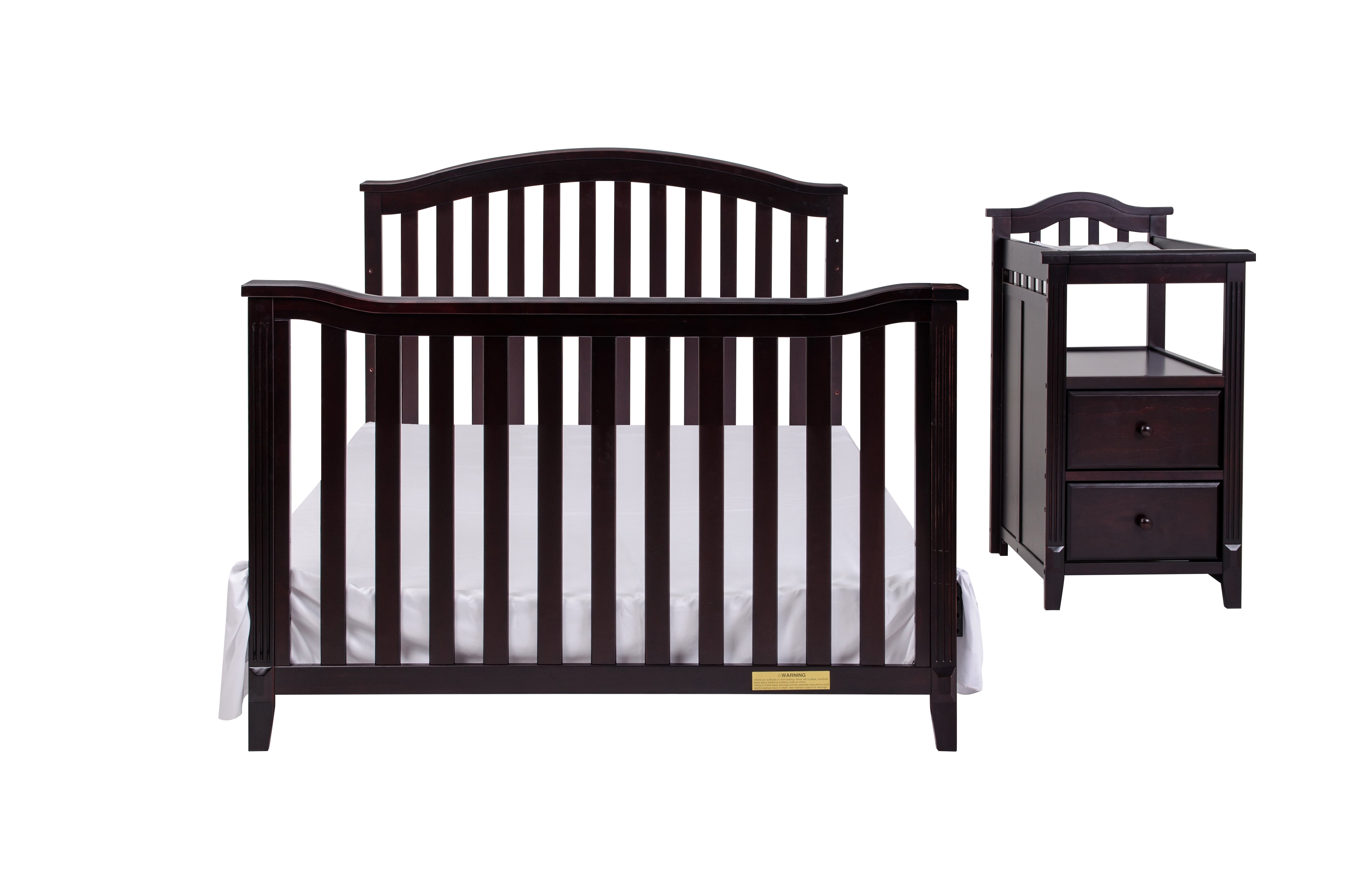 AFG Baby Furniture Athena Kali 4-in-1 Crib and Changer in Expresso