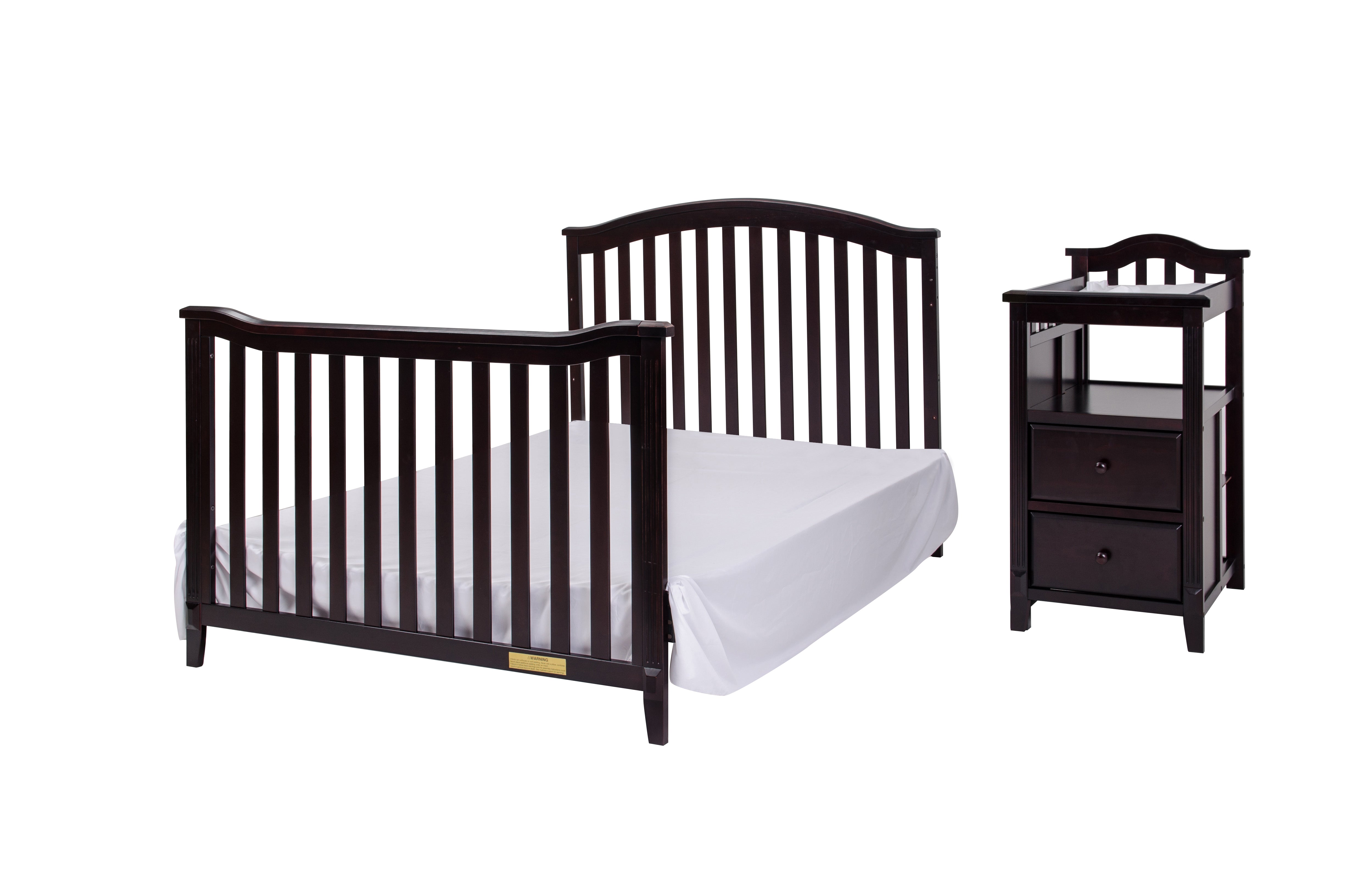 AFG Baby Furniture Athena Kali 4-in-1 Crib and Changer in Expresso