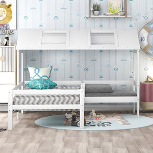 Twin House Bed with Relaxed Seat and Free Cushions Included