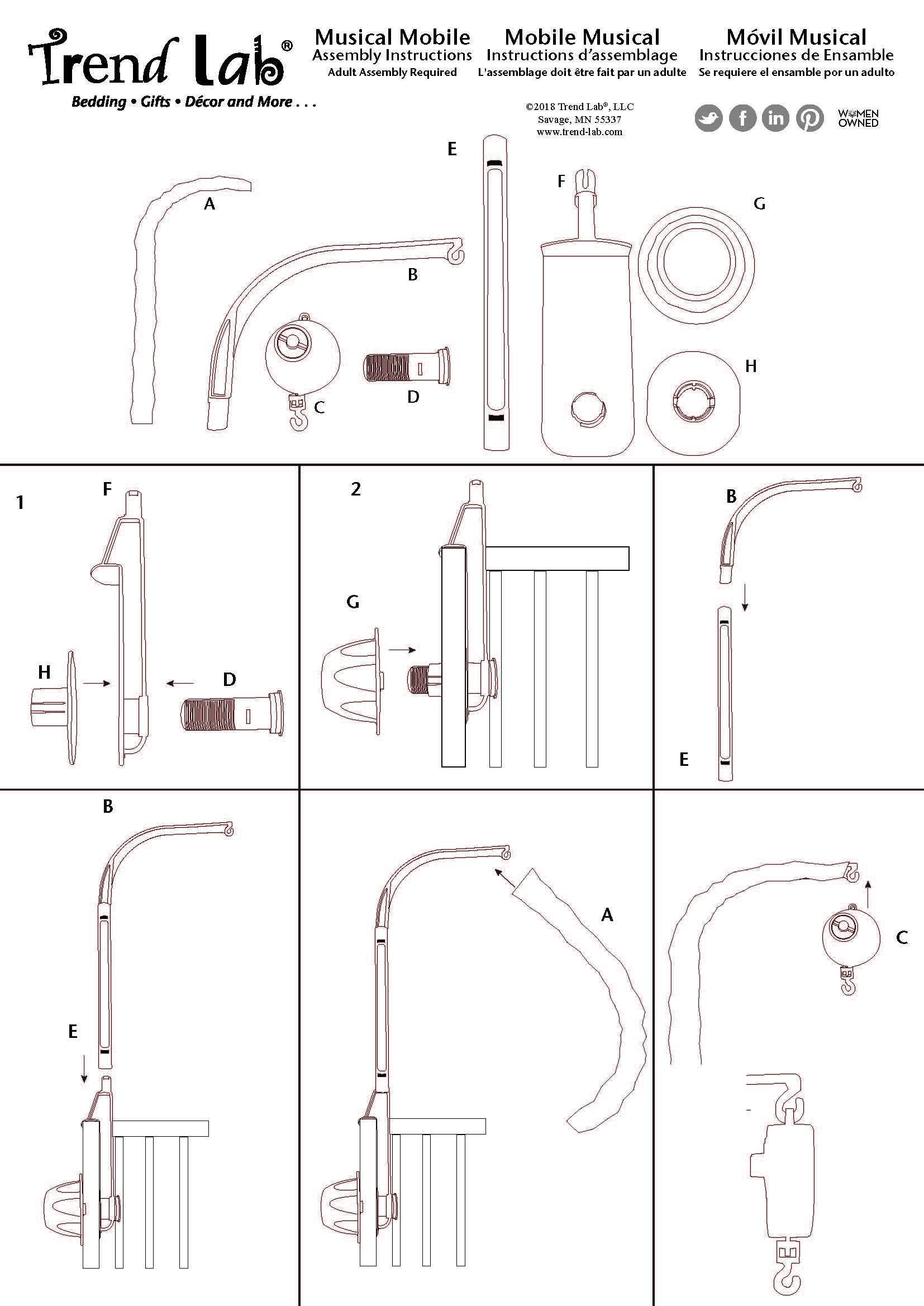 Dinosaur Musical Crib Mobile