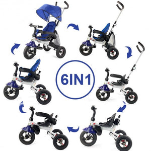 Costway 6-In-1 Kids Baby Stroller Tricycle Detachable Learning Toy Bike