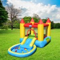 Costway Inflatable Kids Slide Bounce House with 580w Blower