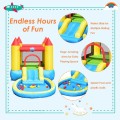 Costway Inflatable Kids Slide Bounce House with 580w Blower