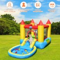 Image of Costway Inflatable Kids Slide Bounce House with 580w Blower