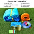 Costway Inflatable Water Park Crocodile Bouncer Dual Slide Climbing Wall