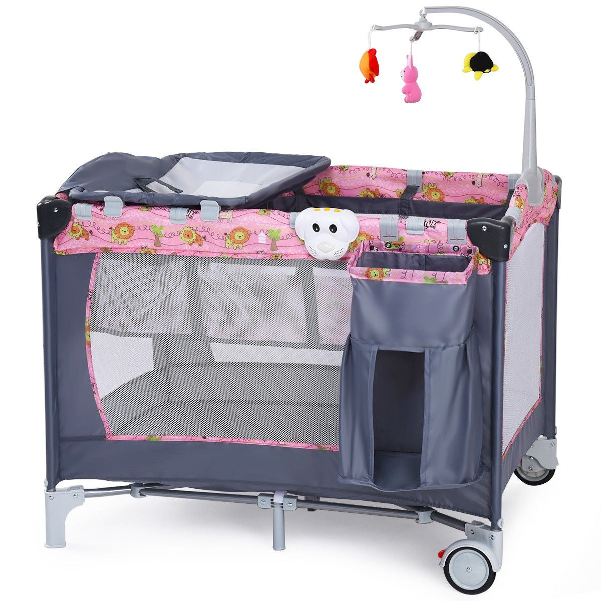 Foldable 2 Color Baby Crib Playpen Playard