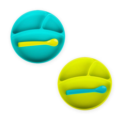 Image of Bbluv Miäm Aqua - Silicone Plate and Spoon