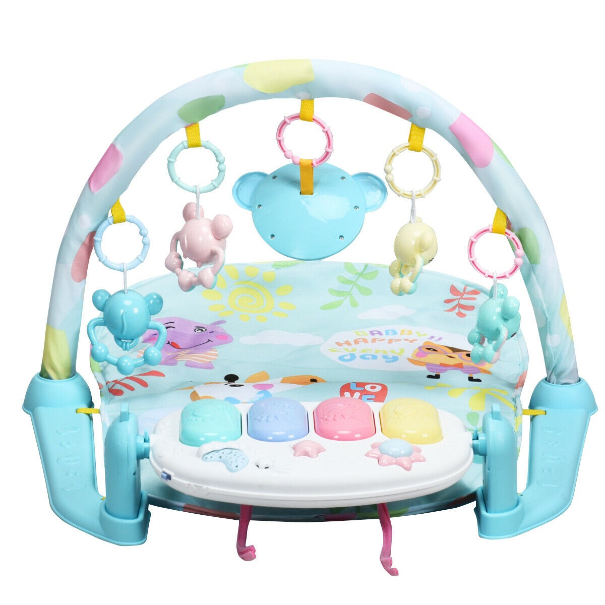 Costway 3-in-1 Fitness Music and Lights Baby Gym Play Mat