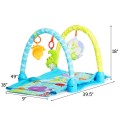 Image of Costway 4-in-1 Baby Play Gym Mat with 3 Hanging Toys