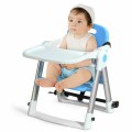 Costway Baby Booster Folding Travel High Chair with Safety Belt & Tray