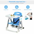 Costway Baby Booster Folding Travel High Chair with Safety Belt & Tray