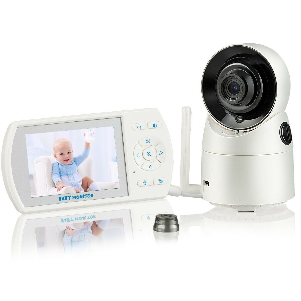 Baby Monitor with 360 Degree Tilt-Zoom Auto Camera and Video