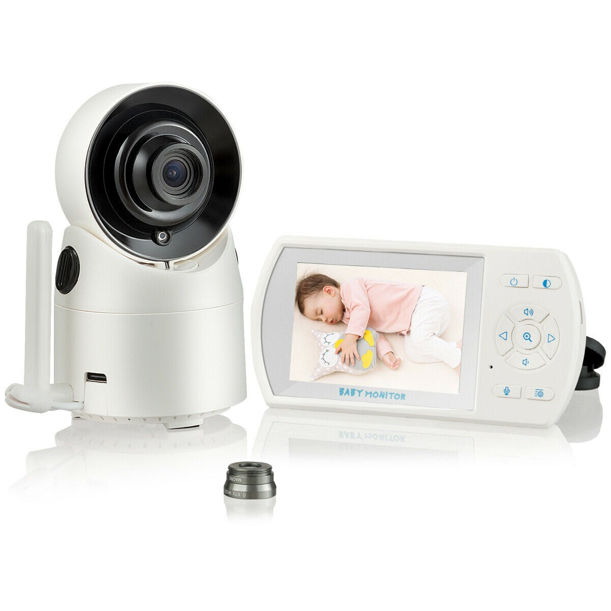 Baby Monitor with 360 Degree Tilt-Zoom Auto Camera and Video