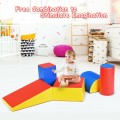 Costway 5-Piece Set Climb Activity Play Safe Foam Blocks