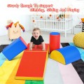 Costway 5-Piece Set Climb Activity Play Safe Foam Blocks