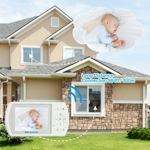 Image of Baby Monitor with 360 Degree Tilt-Zoom Auto Camera and Video