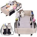 Image of Costway 3 in 1 Portable Infant Bassinet Diaper Bag Beige