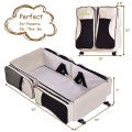 Image of Costway 3 in 1 Portable Infant Bassinet Diaper Bag Beige