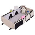 Costway 3 in 1 Portable Infant Bassinet Diaper Bag Beige