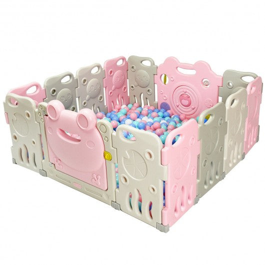 Costway Baby Playpen Activity Center Safety Play Yard Cute Frog