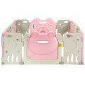Image of Costway Baby Playpen Activity Center Safety Play Yard Cute Frog