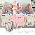 Image of Costway Baby Playpen Activity Center Safety Play Yard Cute Frog