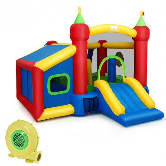 Costway Kids Gift Inflatable Bounce House with 480W Blower