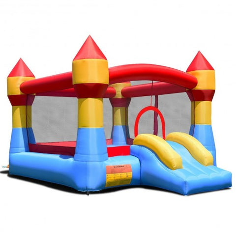 Image of Costway Inflatable Bounce House Castle Jumper Without Blower