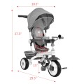 Costway 4-in-1 Detachable Baby Stroller Tricycle with Round Canopy