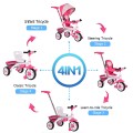 Costway 4-in-1 Detachable Baby Stroller Tricycle with Round Canopy