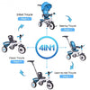 Costway 4-in-1 Detachable Baby Stroller Tricycle with Round Canopy