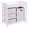 Costway Infant Baby Changing Table with 3 Baskets