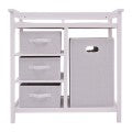 Image of Costway Infant Baby Changing Table with 3 Baskets