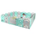 Image of Costway 20-Panel Playpen with Music Box & Basketball Hoop