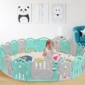 Image of Costway 20-Panel Playpen with Music Box & Basketball Hoop